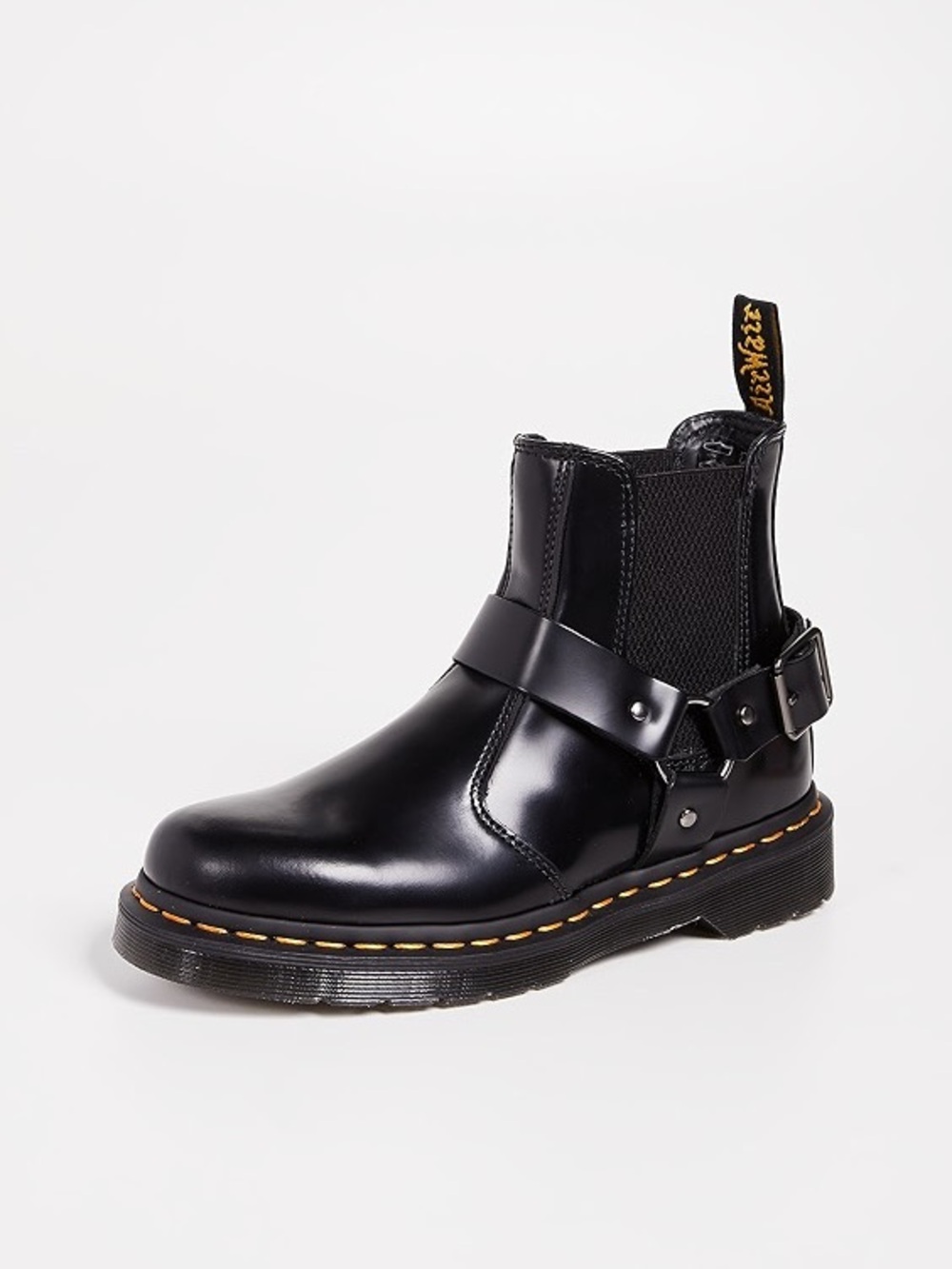 Dr. Martens Wincox Smooth Black Leather Buckle Chelsea Boot. L 7/ EU 38. EUC
